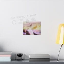 Canvas Print of a Glitch Art piece, "Beyond (the Curtain in Back of the Video Store)."